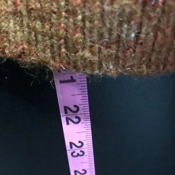 Universal Thread Knit button down,exposed seam,collar,cardigan/sweater,cinnamon - Picture 8 of 11